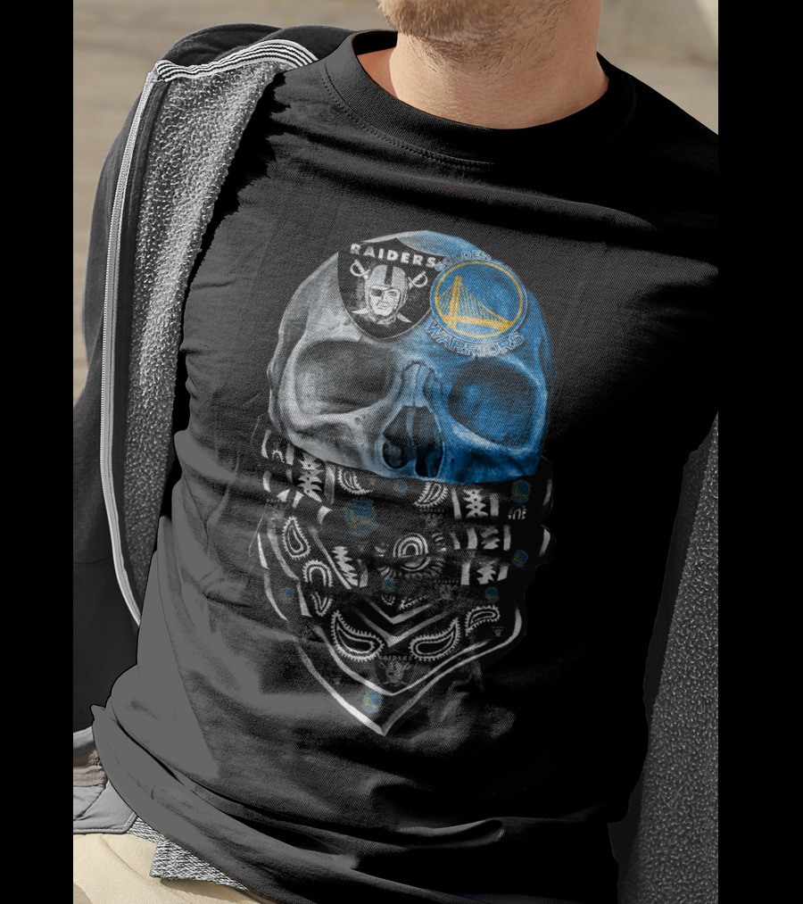 Raiders And Warriors Skull Bandana T-Shirt