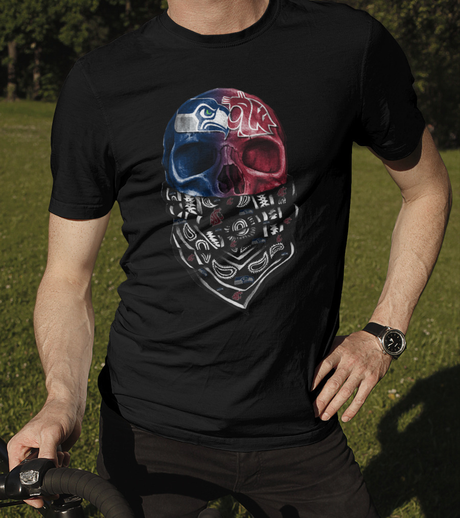 Seahawks Cougars Skull Bandana T-Shirt