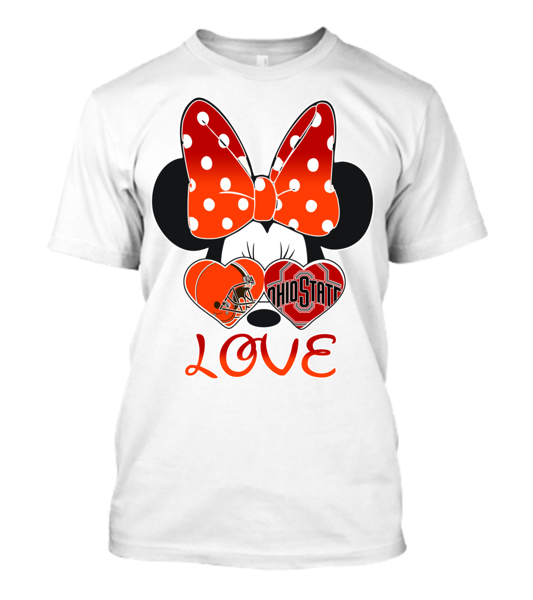 Mic 023 Minnie Mouse Love Cleveland Browns Ohio State T-Shirt
