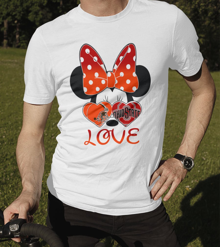Mic 023 Minnie Mouse Love Cleveland Browns Ohio State T-Shirt