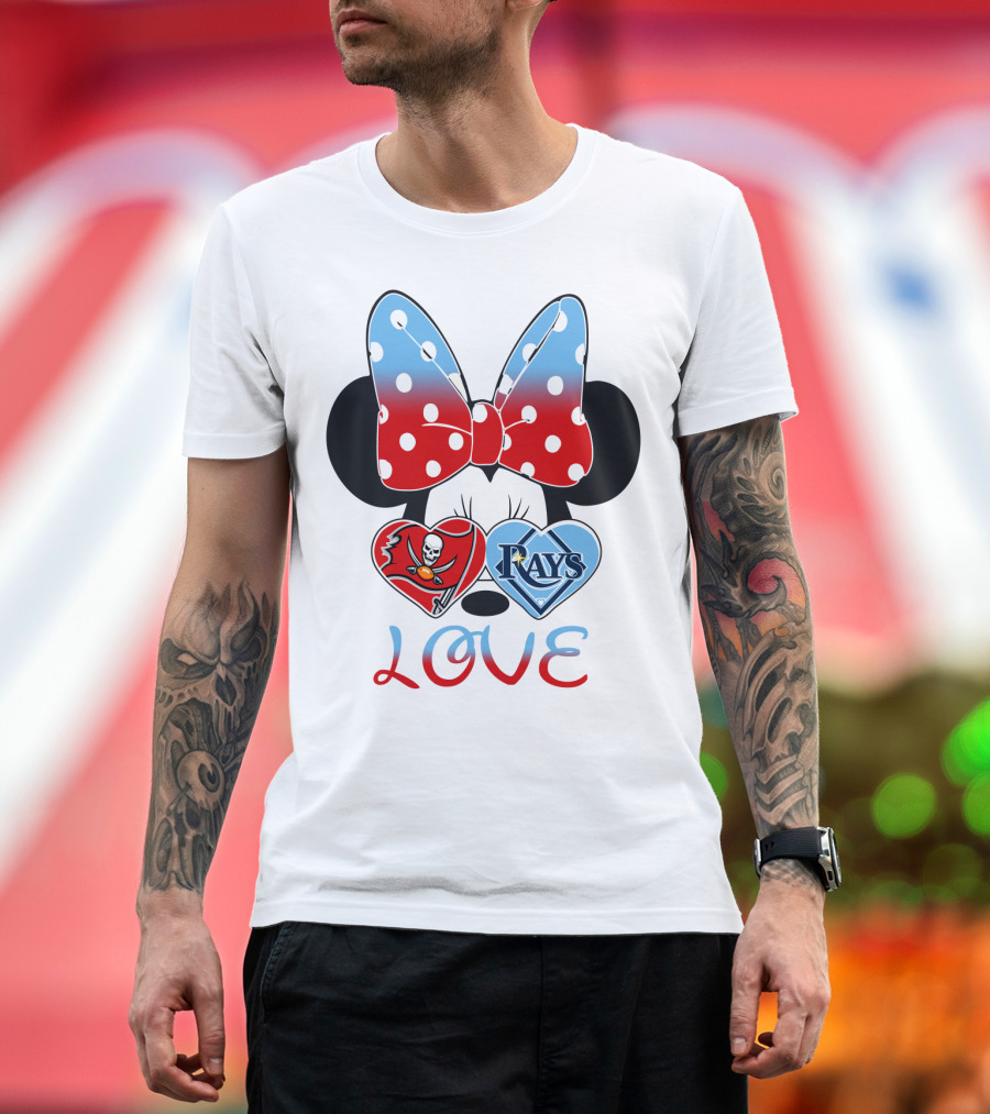 Minnie Mouse Love Tampa Bay Buccaneers Rays T-Shirt
