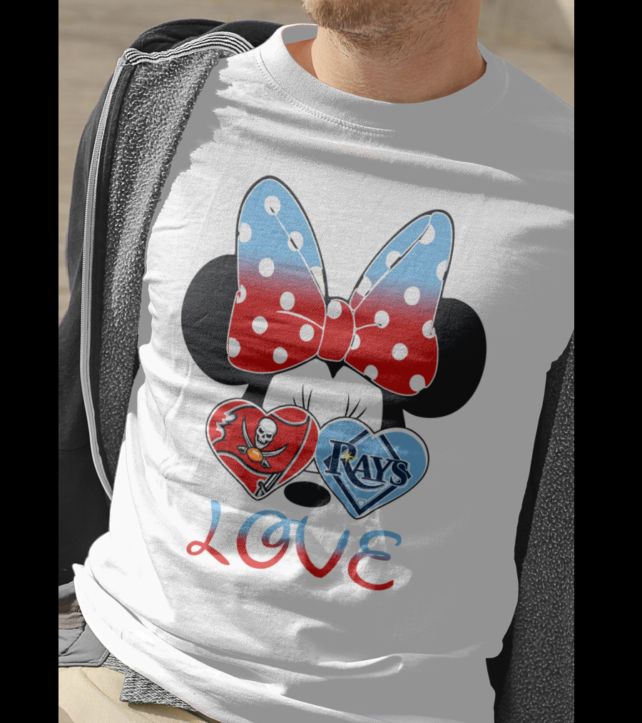 Minnie Mouse Love Tampa Bay Buccaneers Rays T-Shirt