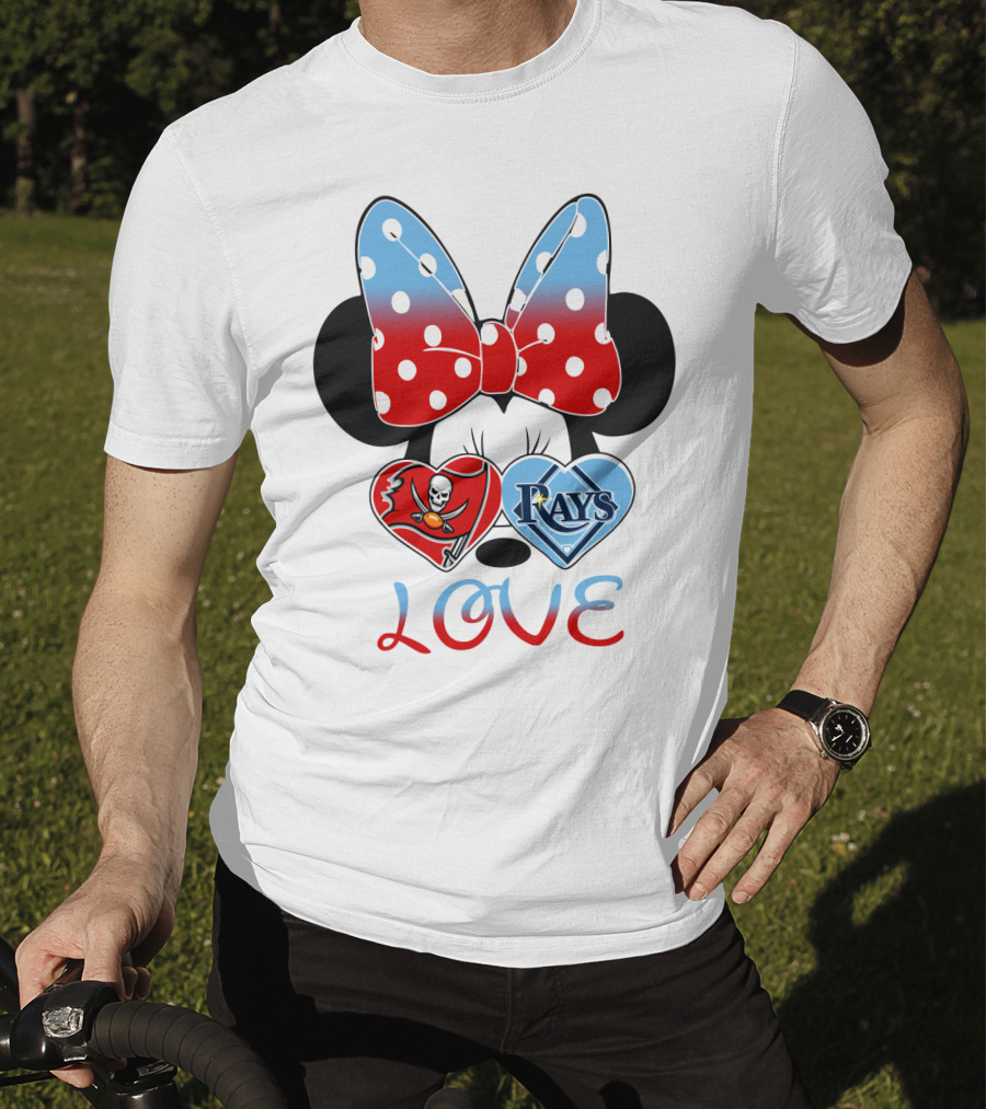 Minnie Mouse Love Tampa Bay Buccaneers Rays T-Shirt