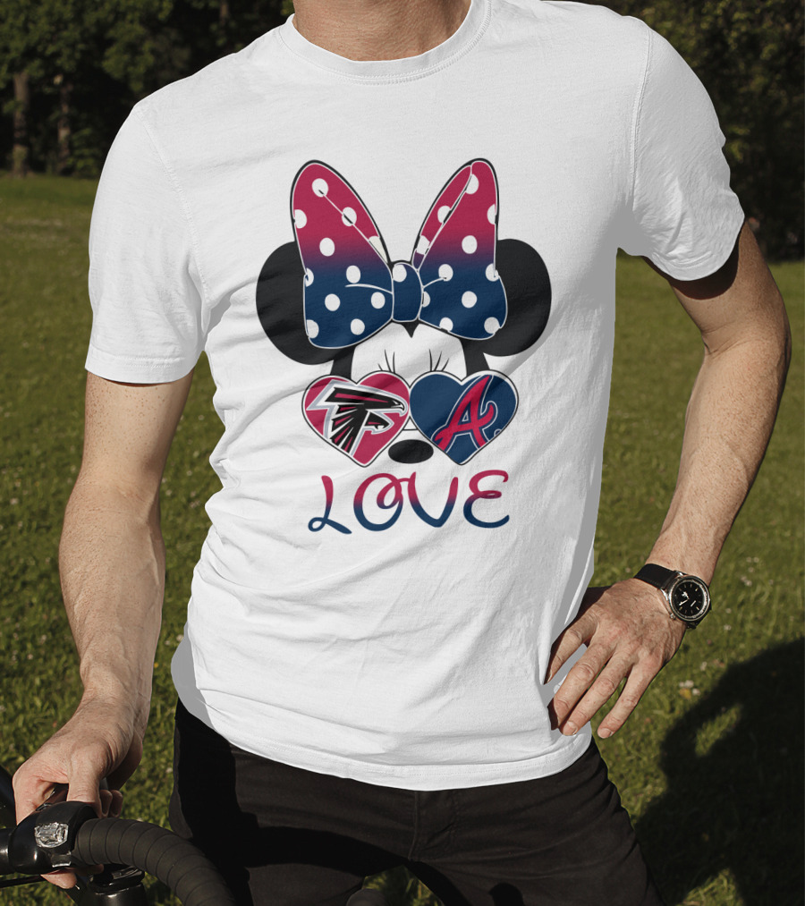 Love Minnie Bow Falcons Braves T-Shirt
