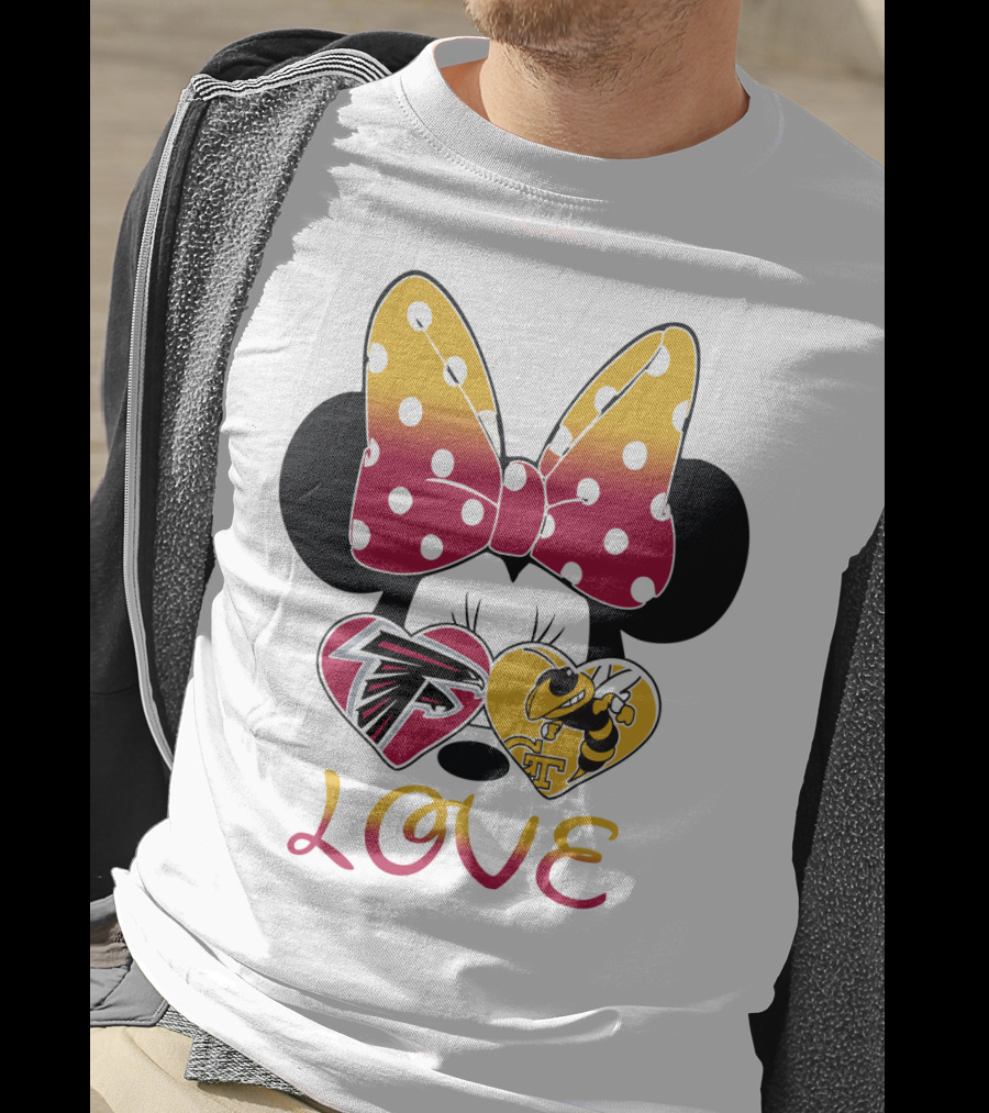Falcons Georgia Tech Love Minnie Bow T-Shirt