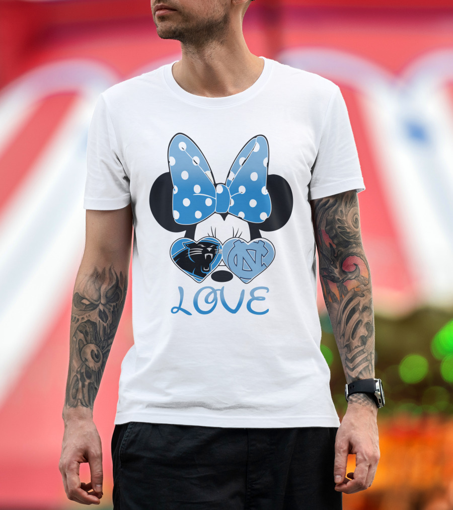 Minnie Carolina Panthers Unc Love T-Shirt