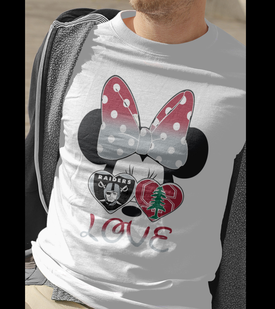 Love Raiders Stanford Minnie Bow Hearts T-Shirt