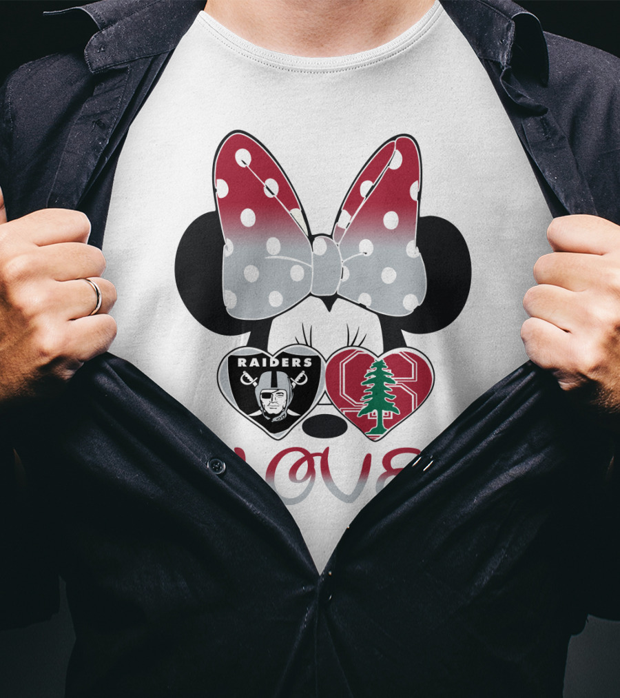 Love Raiders Stanford Minnie Bow Hearts T-Shirt