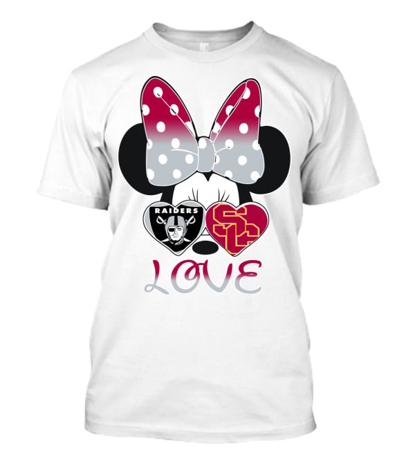 Minnie Mouse Bow Raiders Usc Love T-Shirt