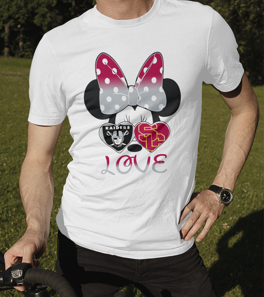 Minnie Mouse Bow Raiders Usc Love T-Shirt