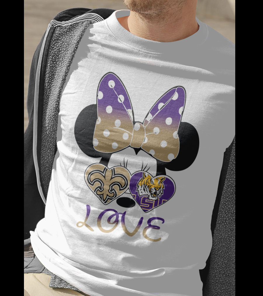 Love Lsu Saints Minnie Bow T-Shirt