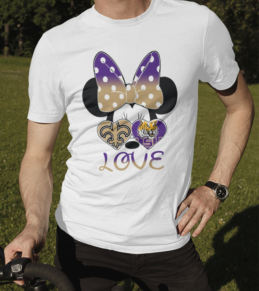 Love Lsu Saints Minnie Bow T-Shirt
