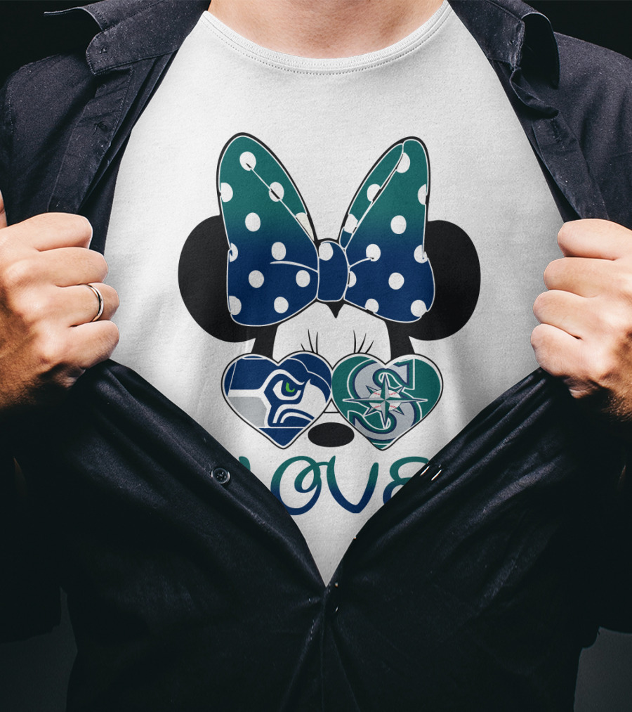 Love Minnie Mouse Seahawk Mariners T-Shirt