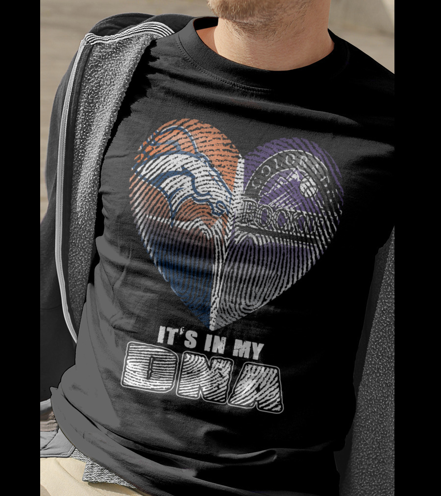 It's In My Dna Broncos Rockies Heart T-Shirt