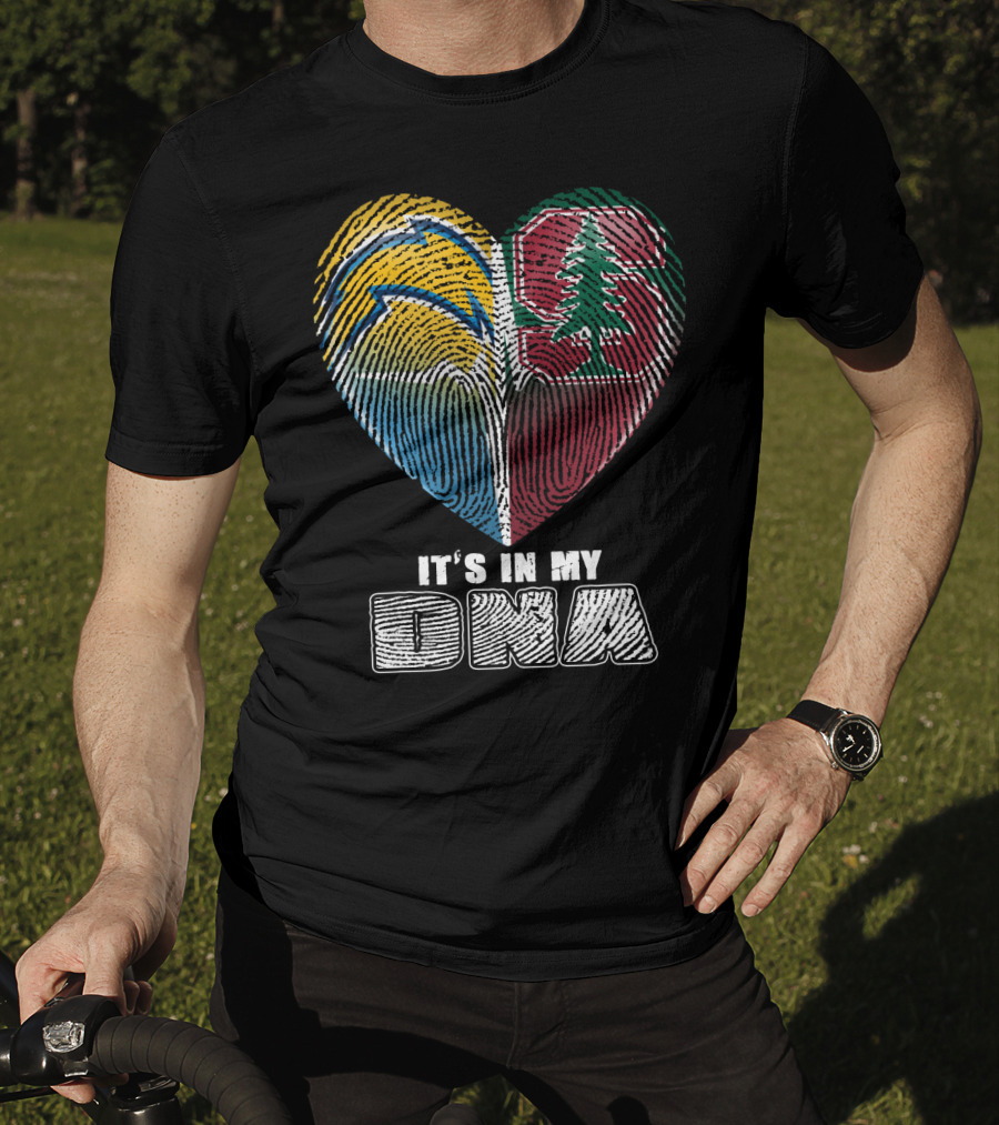 It's In My Dna Chargers Stanford Heart T-Shirt