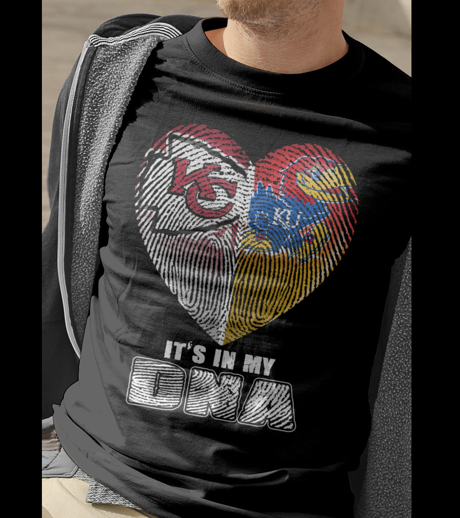 Kansas City Chiefs Ku Jayhawks It's In My Dna T-Shirt