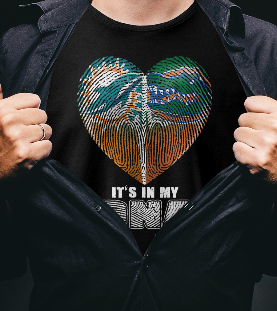 Miami Dolphins Florida Gators It's In My Dna T-Shirt