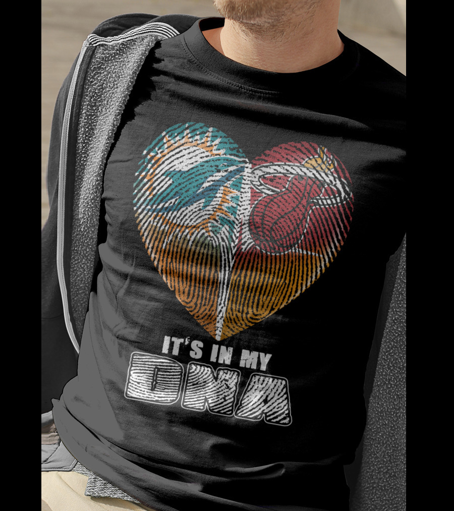 Miami Dolphins Miami Heat It’s In My Dna T-Shirt