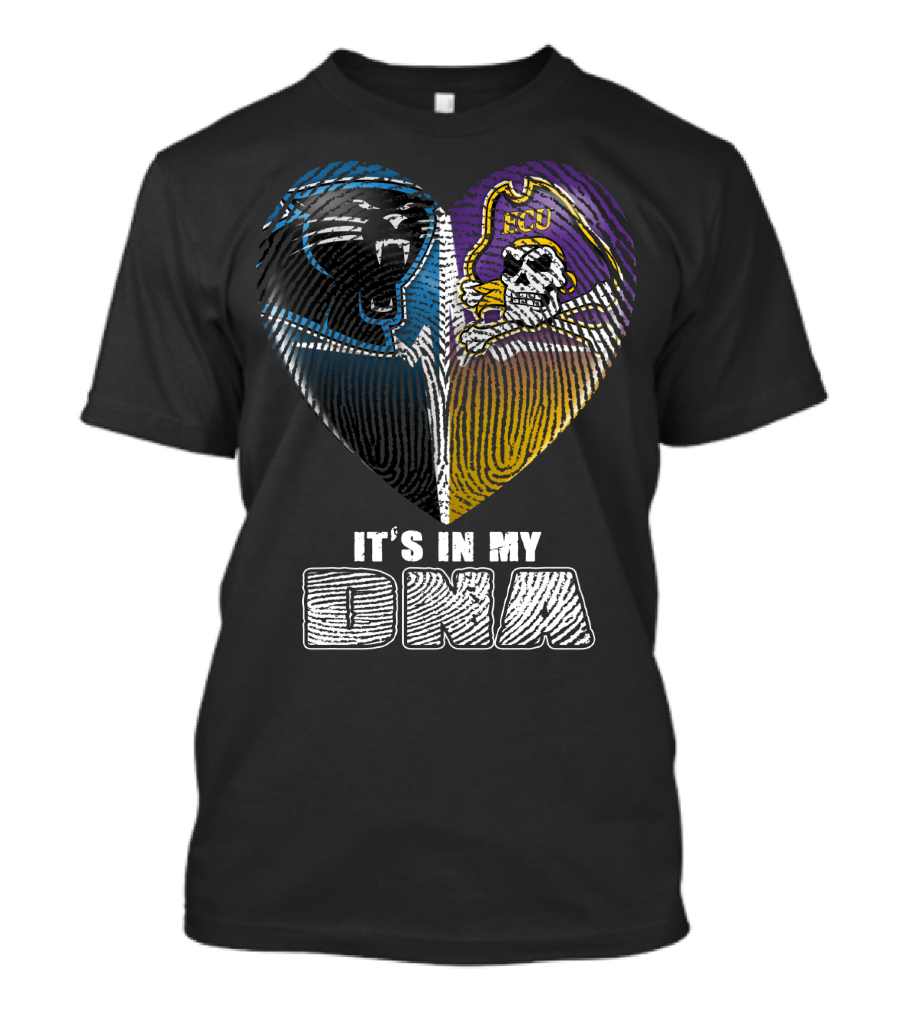 It's In My Dna Panthers Pirates Heart T-Shirt