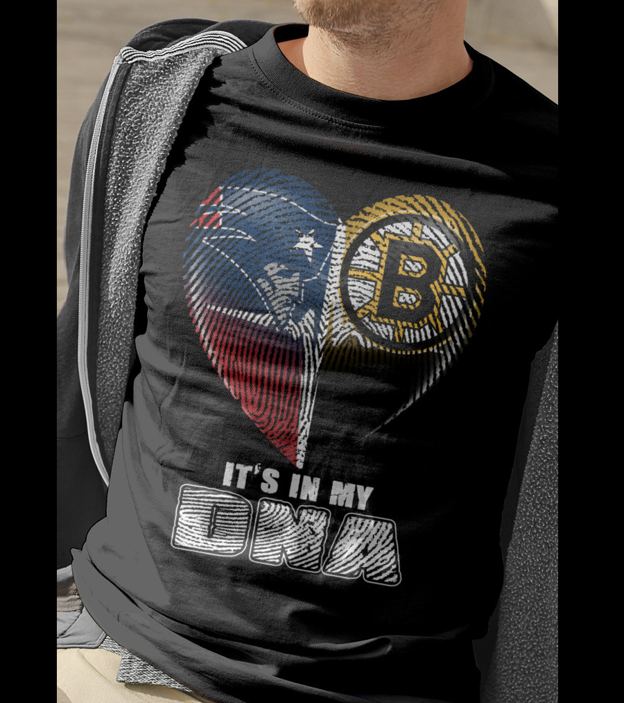 It's In My Dna Patriots Bruins T-Shirt