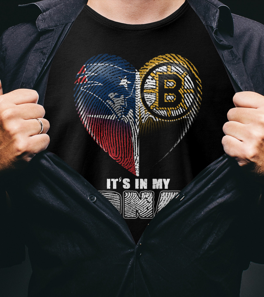 It's In My Dna Patriots Bruins T-Shirt