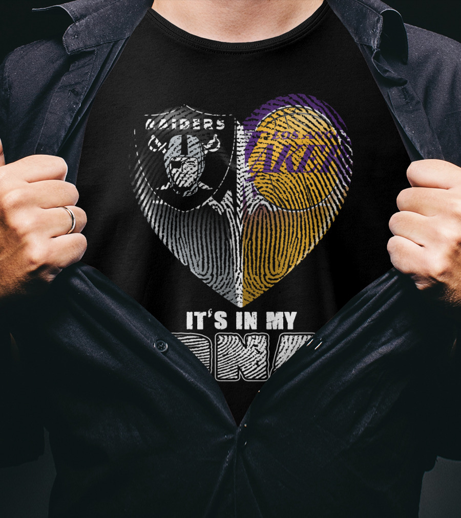 It's In My Dna Raiders Los Angeles Lakers T-Shirt