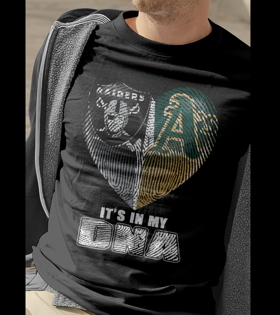 Oakland Raiders A's Heart It's In My Dna T-Shirt