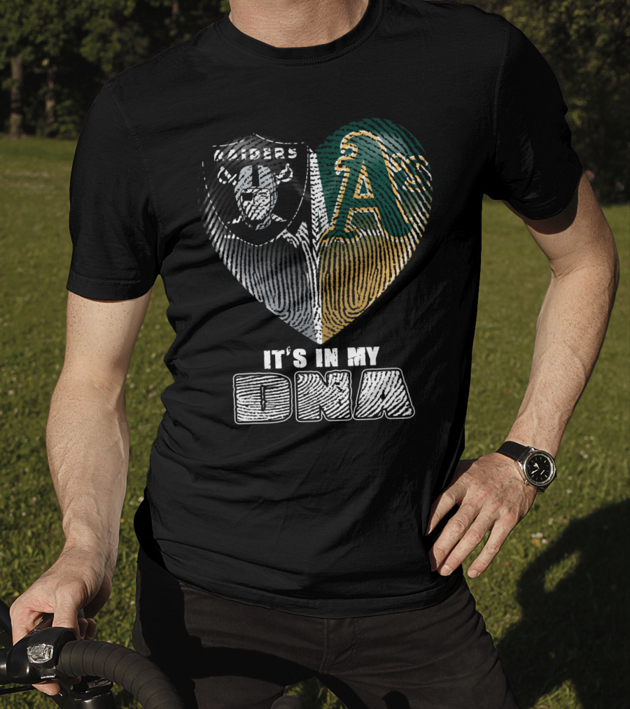 Oakland Raiders A's Heart It's In My Dna T-Shirt