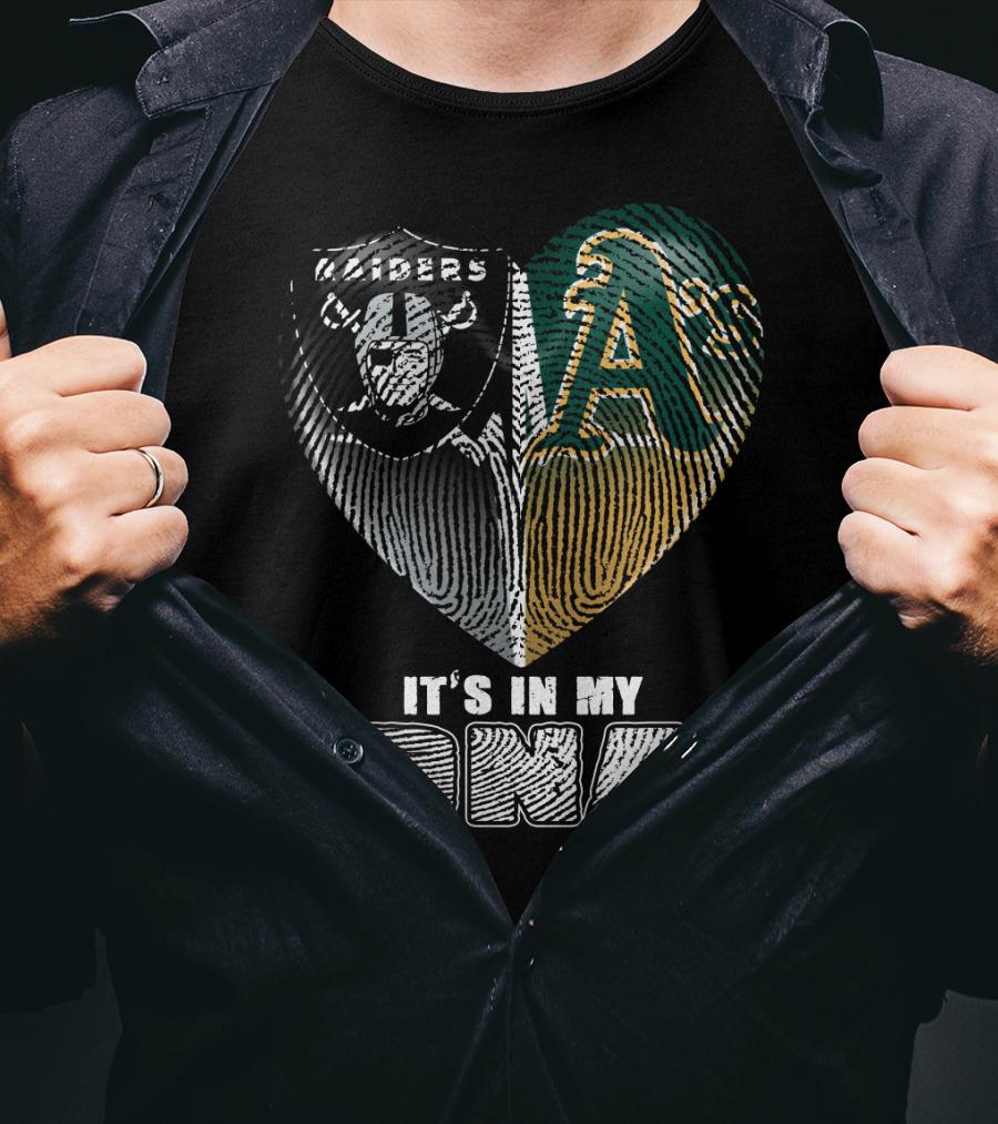 Oakland Raiders A's Heart It's In My Dna T-Shirt