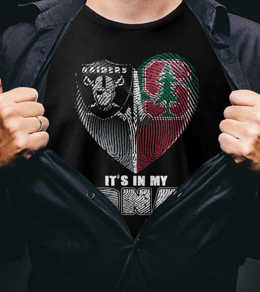 Raiders Stanford Heart It's In My Dna T-Shirt