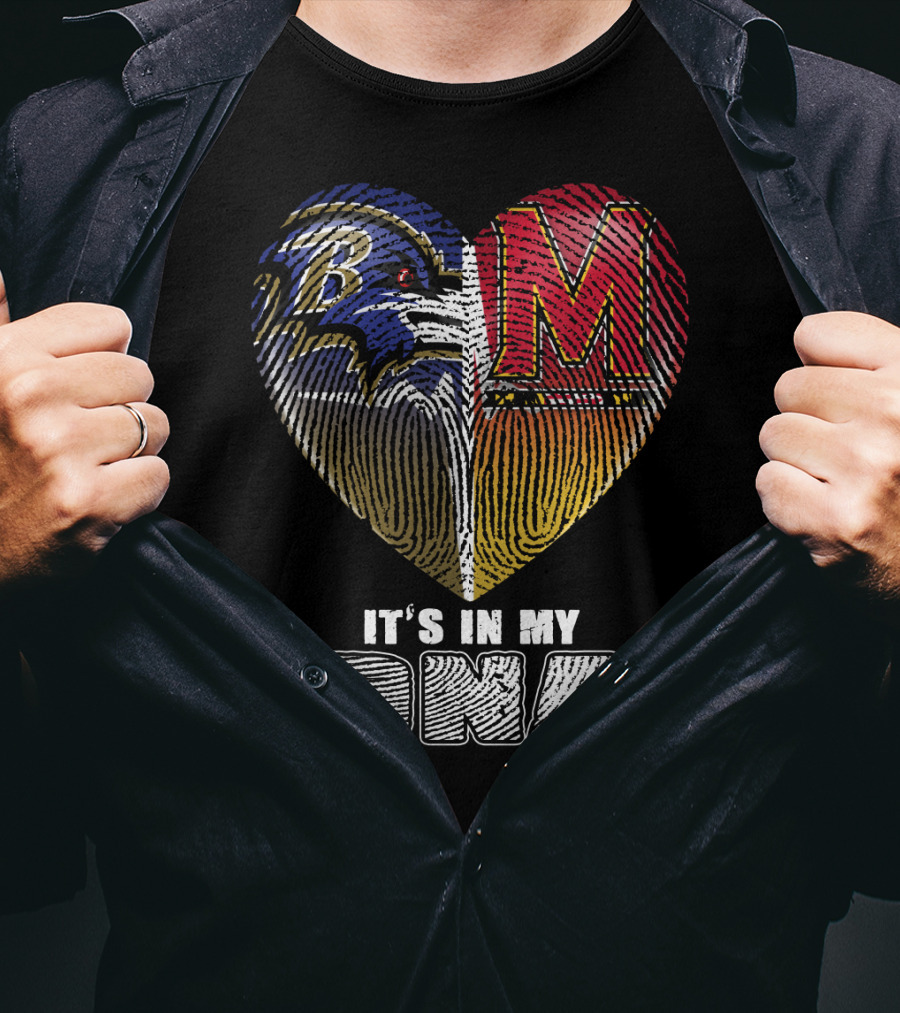 Baltimore Ravens And Maryland Terrapins It's In My Dna T-Shirt