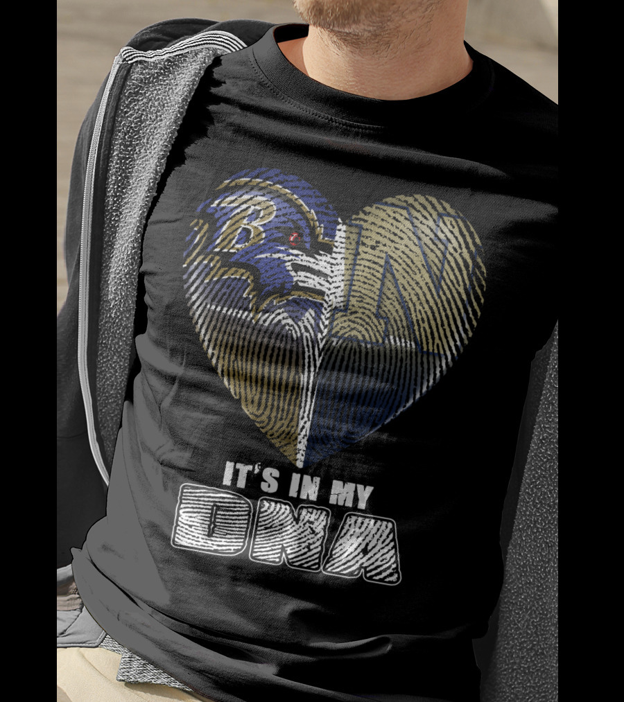 Baltimore Ravens Navy Midshipmen It's In My Dna T-Shirt
