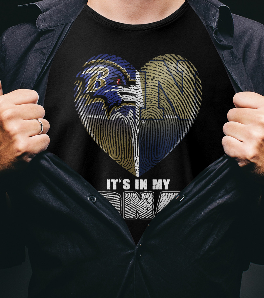 Baltimore Ravens Navy Midshipmen It's In My Dna T-Shirt