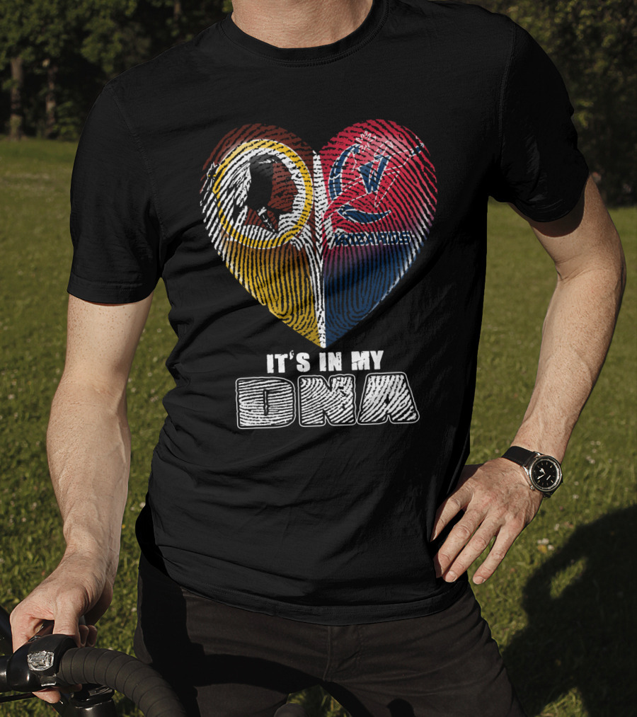 It's In My Dna Washington Redskins Wizards Heart T-Shirt