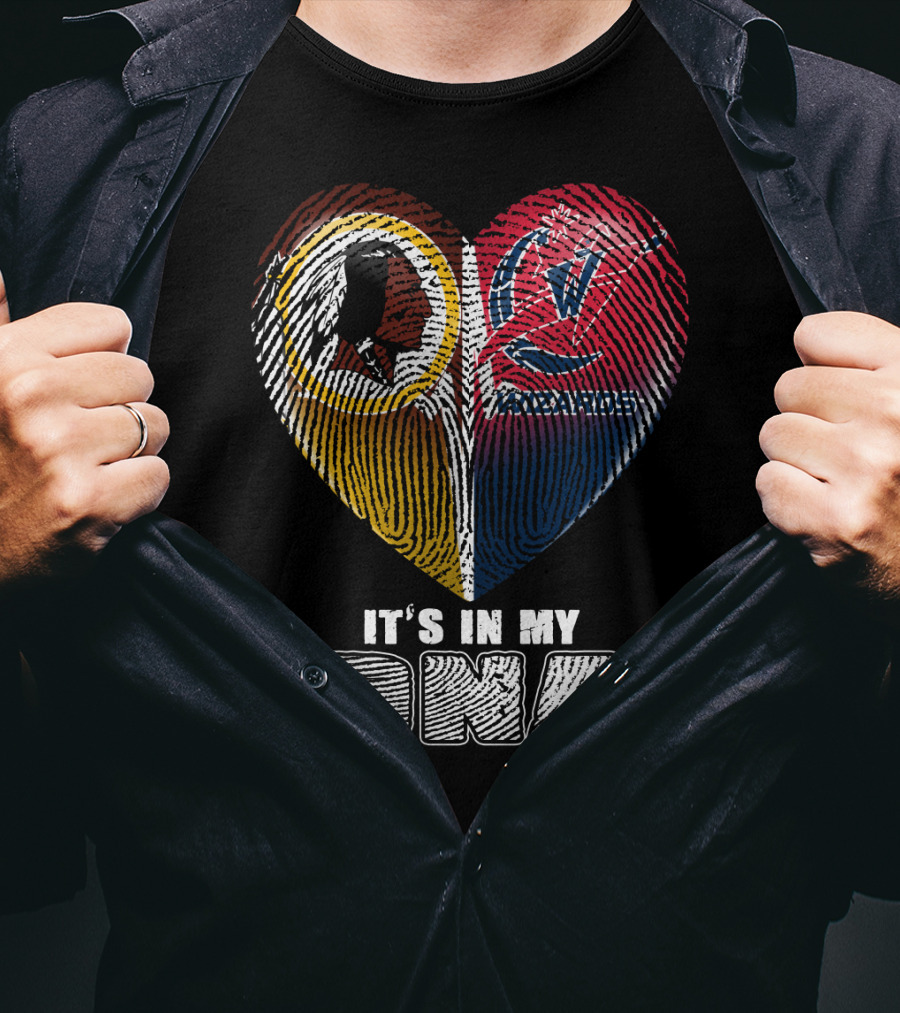 It's In My Dna Washington Redskins Wizards Heart T-Shirt