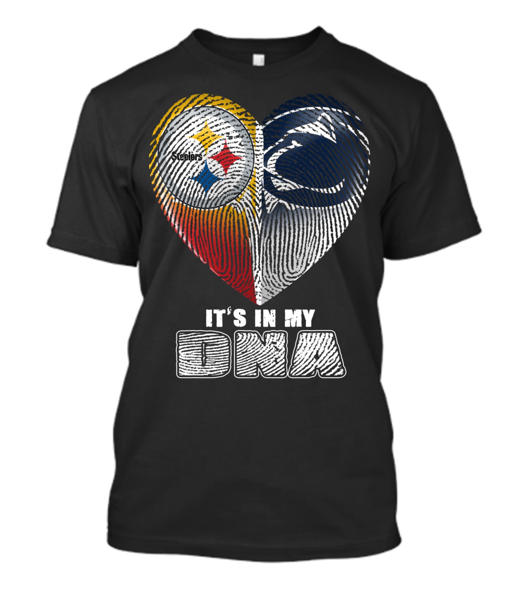 It's In My Dna Steelers Penn State Heart Fingerprint T-Shirt