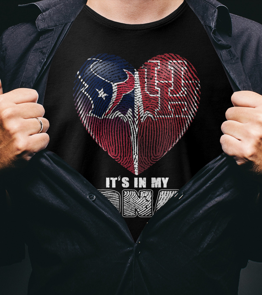 Houston Texans Uh Heart It's In My Dna T-Shirt