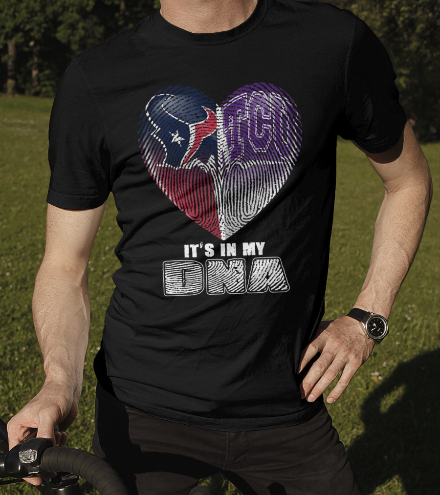 Houston Texans Tcu Horned Frogs It's In My Dna T-Shirt