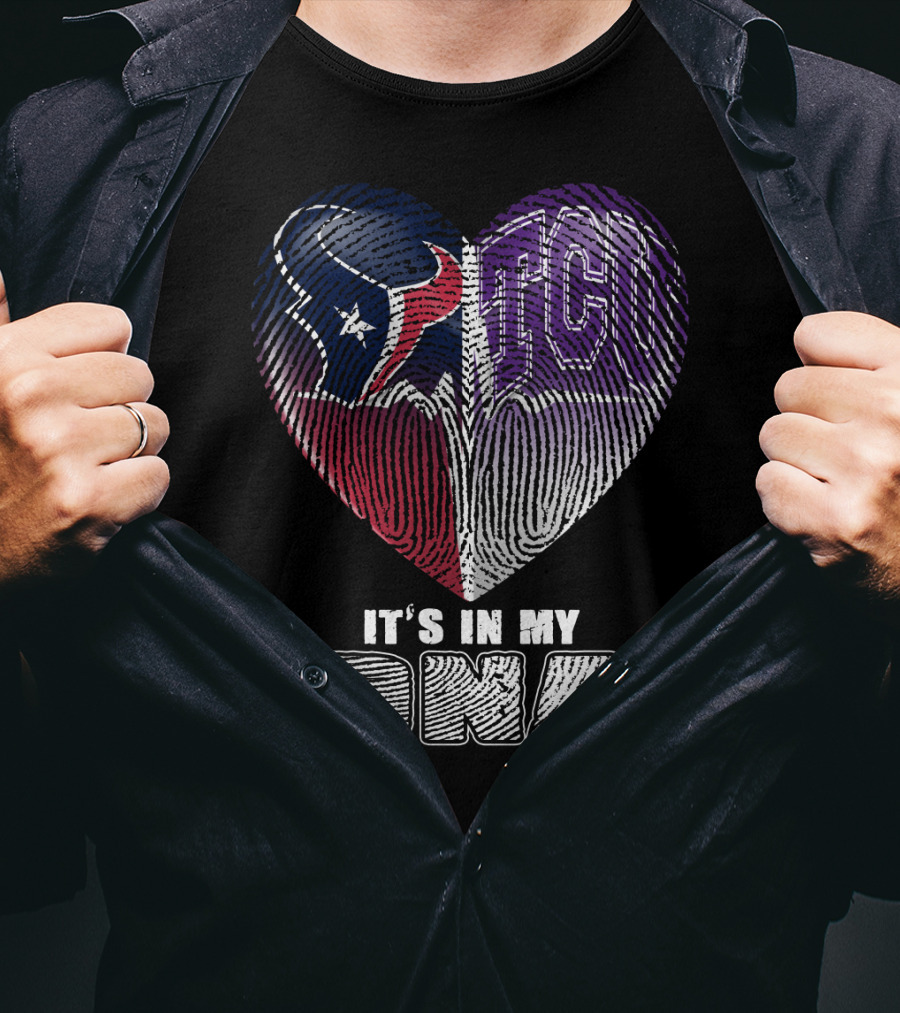 Houston Texans Tcu Horned Frogs It's In My Dna T-Shirt