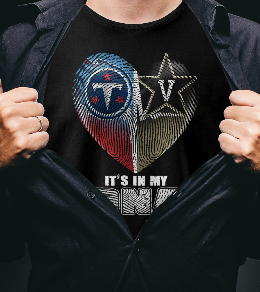 It's In My Dna Tennessee Titans Vanderbilt Commodores T-Shirt