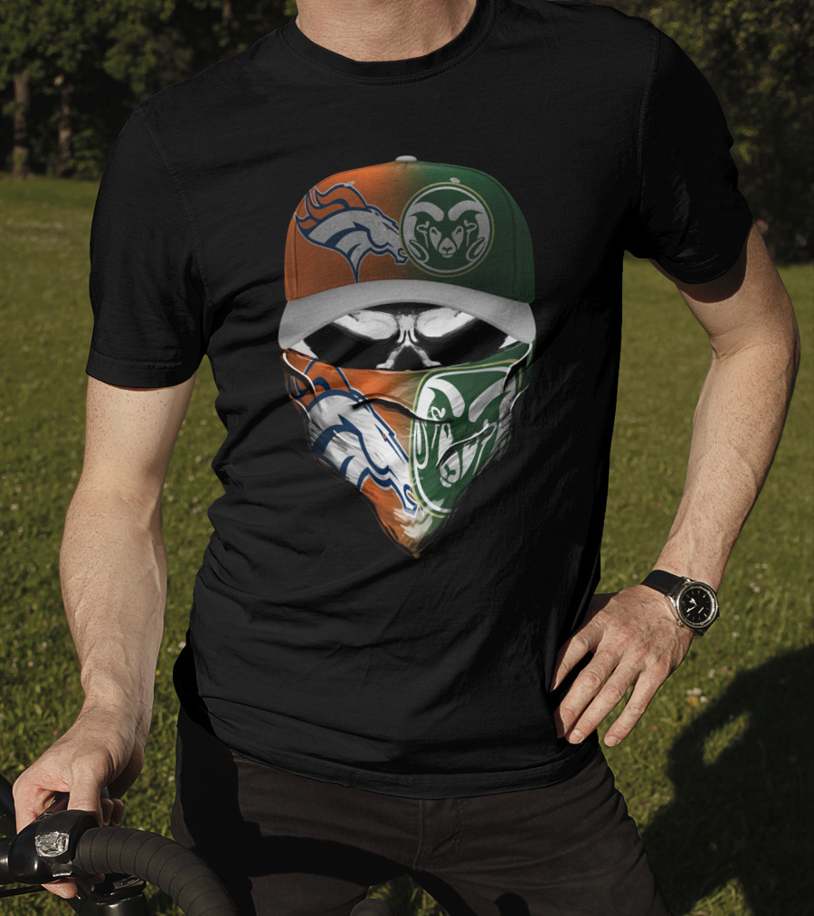 Denver Broncos Colorado State Rams Fusion Mask T-Shirt