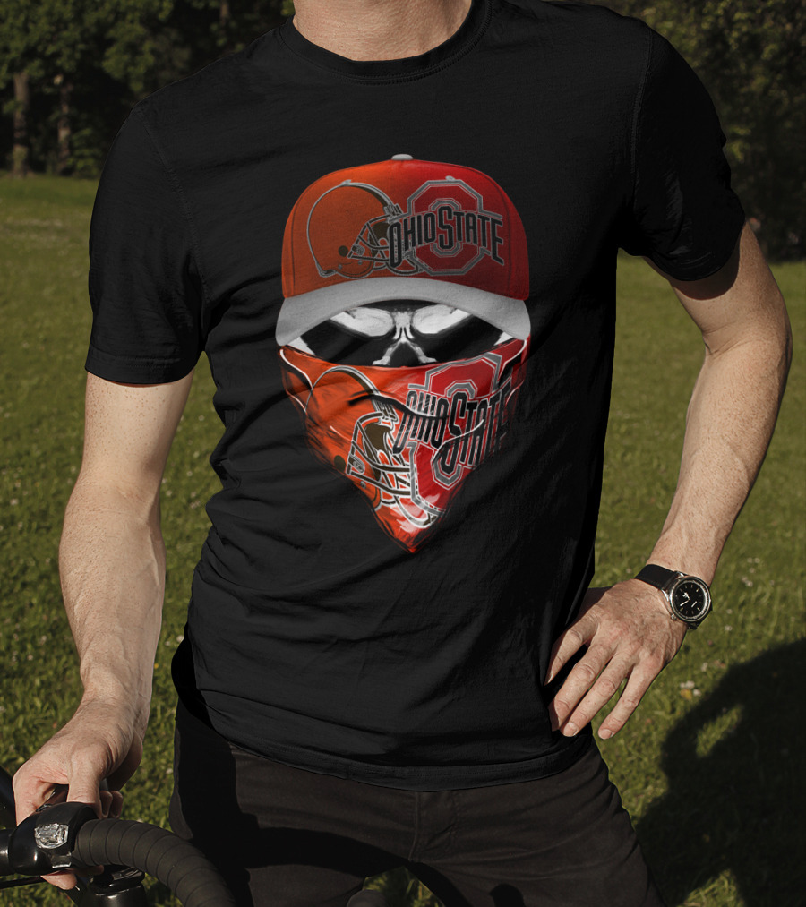 Ohio State Skum 023 Browns Fan Mask Hat T-Shirt