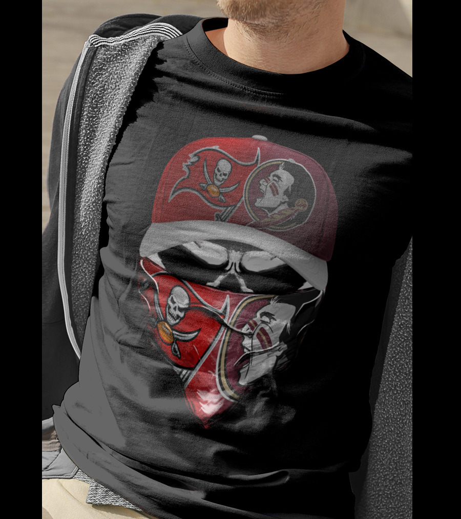 Buccaneers Seminoles Fan Gear Skull Bandana Hat T-Shirt
