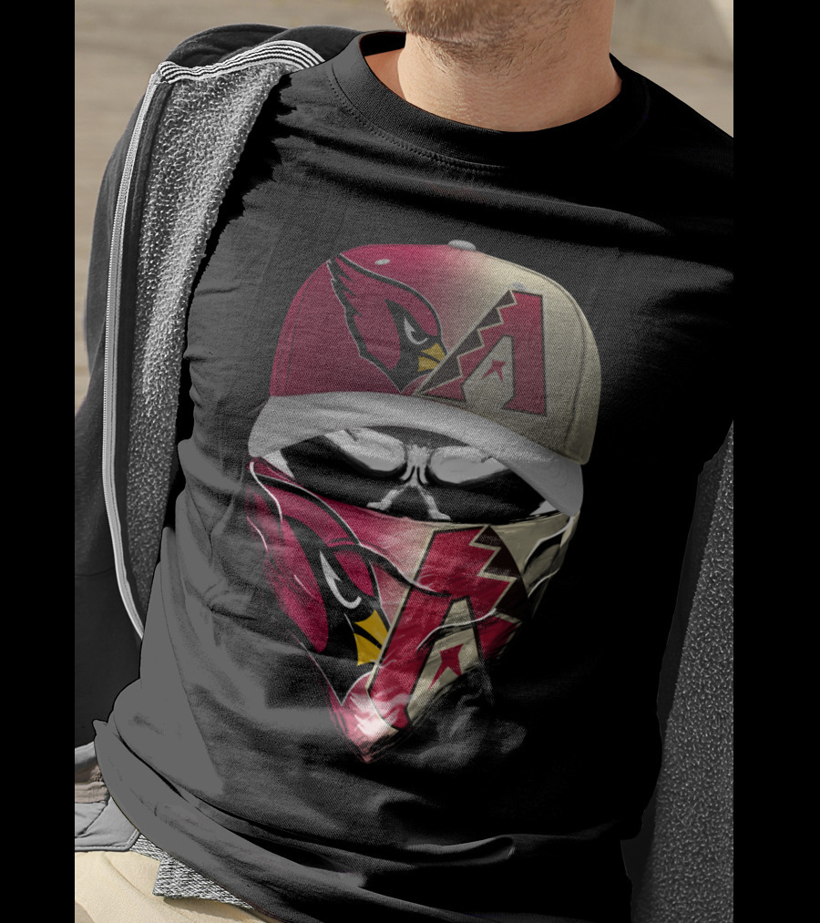 Arizona Cardinals Diamondbacks Mask Cap Combo T-Shirt