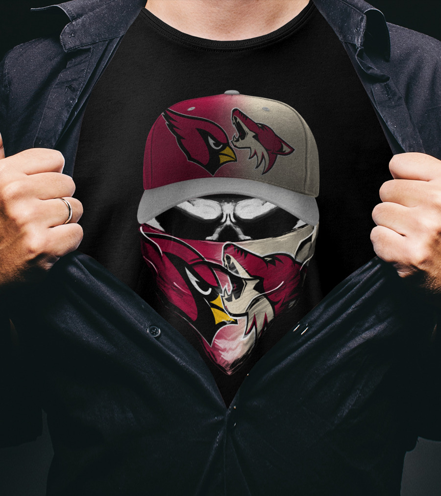Arizona Cardinals And Wyoming Coyotes Skum 028 T-Shirt