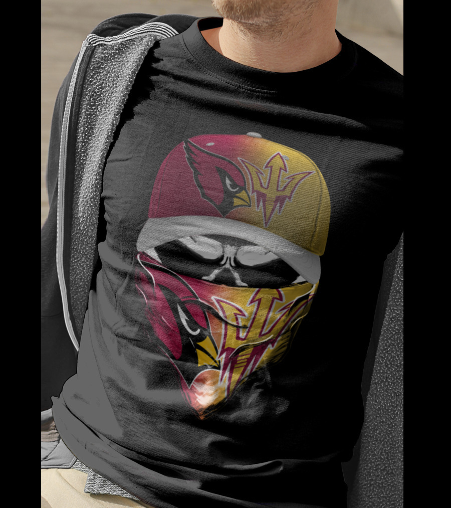 Arizona Cardinals Sun Devils Face Gear T-Shirt