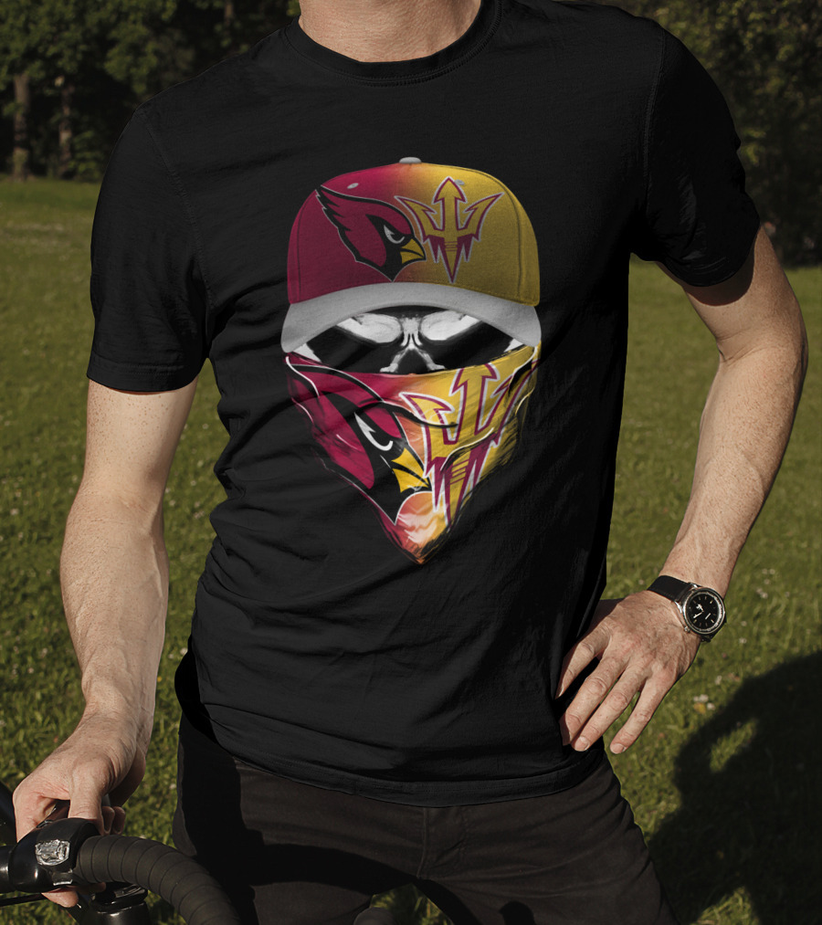 Arizona Cardinals Sun Devils Face Gear T-Shirt