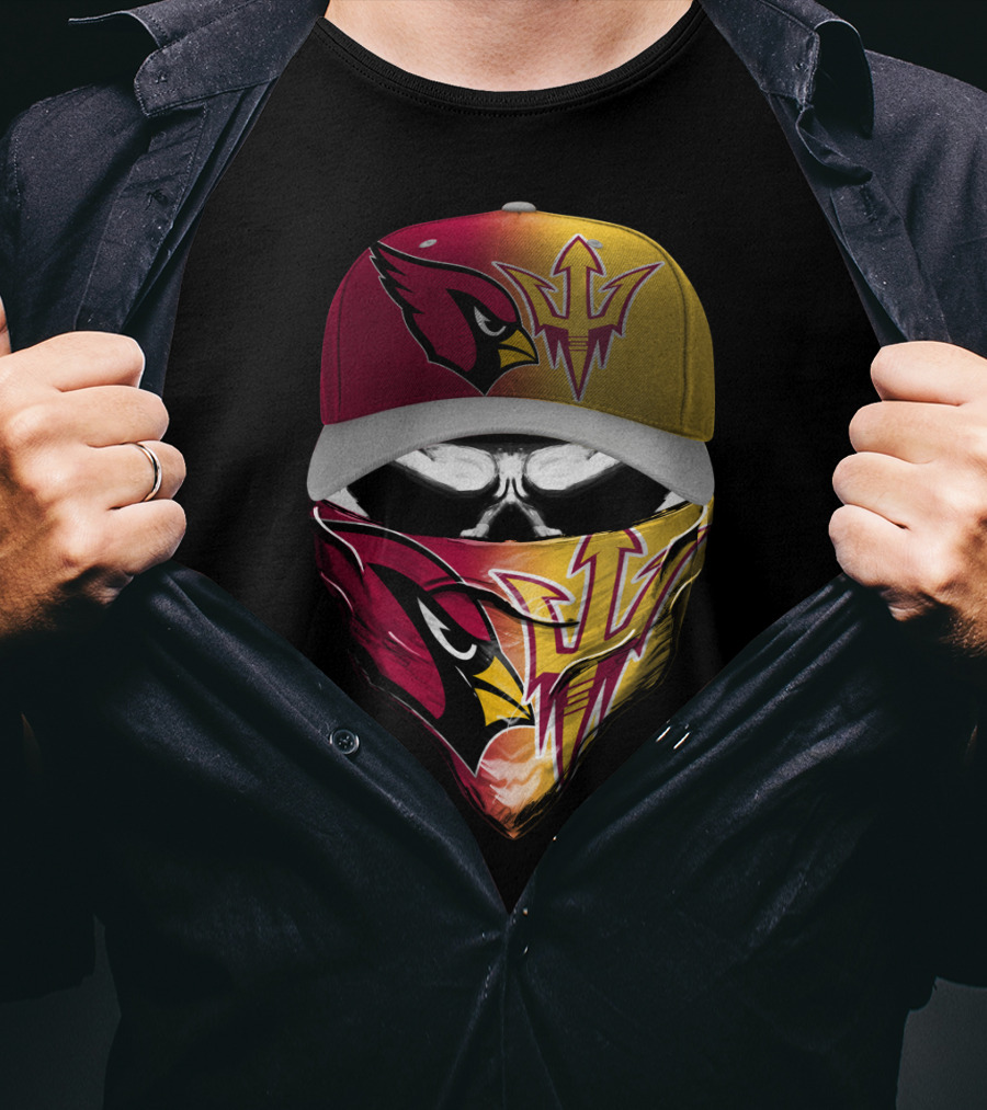 Arizona Cardinals Sun Devils Face Gear T-Shirt