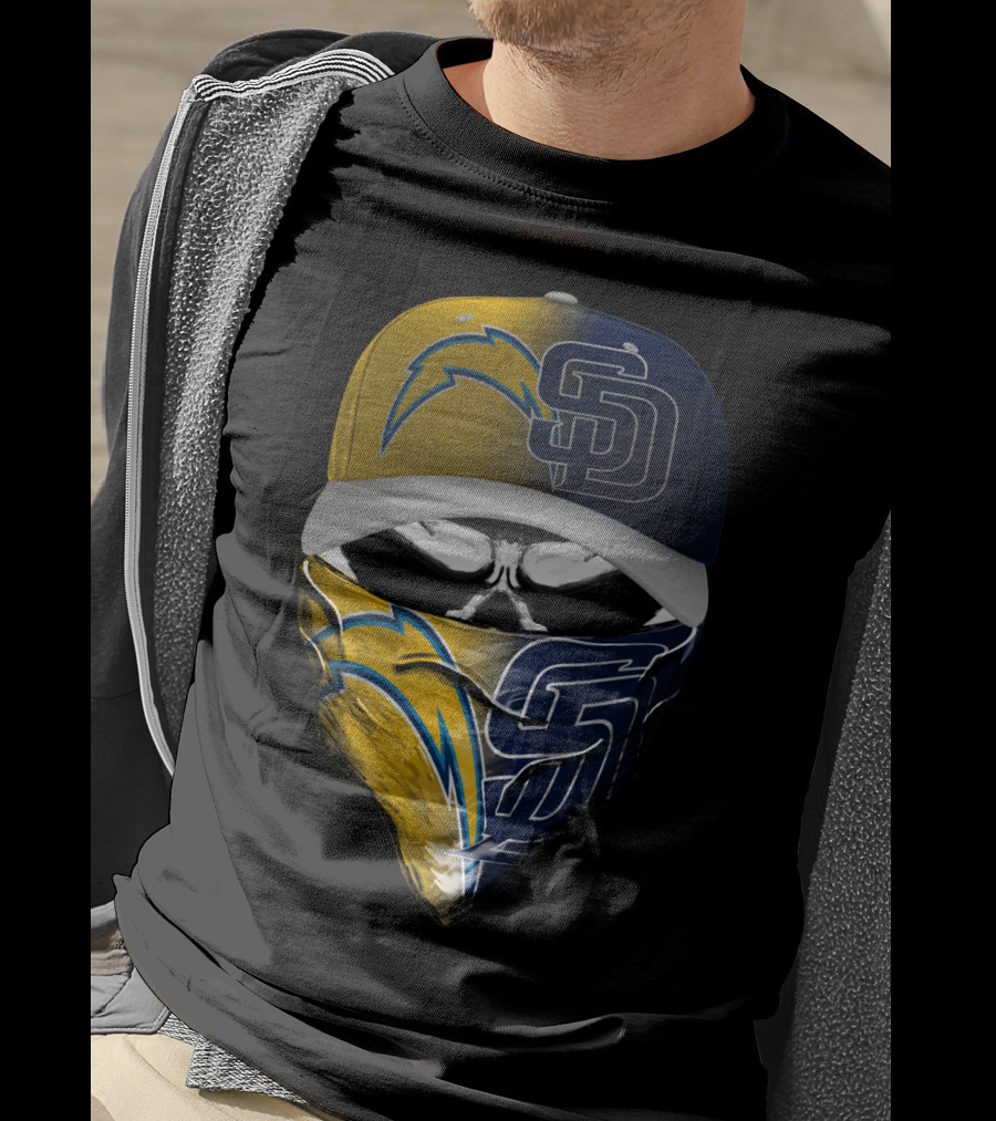 Chargers Padres Skum 033 Cap And Bandana Combo T-Shirt