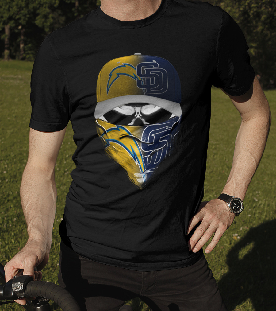 Chargers Padres Skum 033 Cap And Bandana Combo T-Shirt